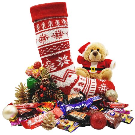 Christmas sock with bear gift 1